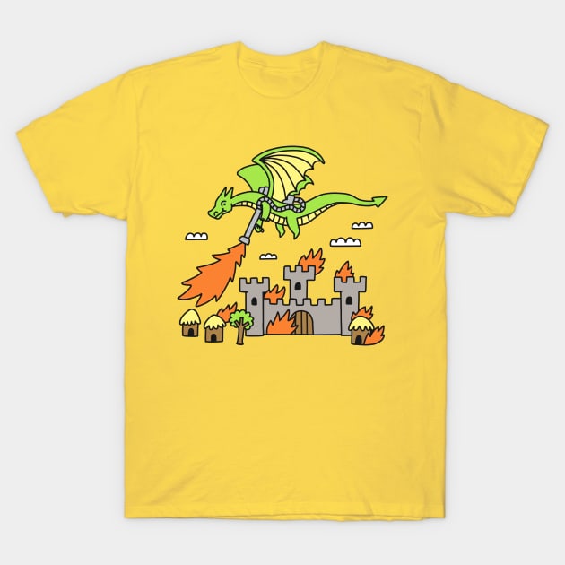 Dragon with a Flamethrower T-Shirt by obinsun